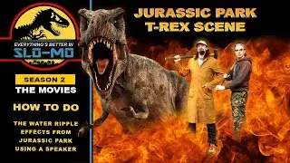 JURASSIC PARK T-REX scene using a speaker and MicroKorg Synthesizer