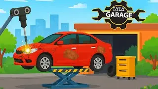 Car Repair at LyLy Garage! 🚗🔧 Fixing and Restoring a Damaged Car | Vehicles Animation