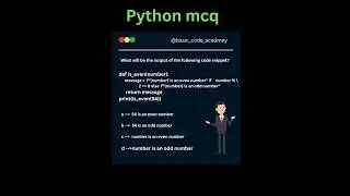 Ternary oprator in python mcq questions| #shorts #python