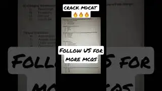 MDCAT PAST PAPER|| MDCAT QUESTION|| PMC PAST PAPERS | MDCAT PREPARATION* 