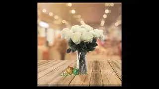Snow Covered Roses Stems
