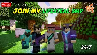Minecraft Live Join My New Lifesteal Smp Pe + Javaedition Cracked 24/7 online public smp live