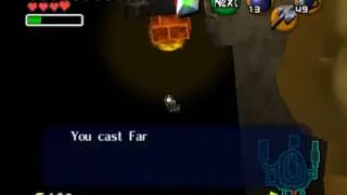 (N64) Ocarina of Time - Farore's Wind Dive in Goron City