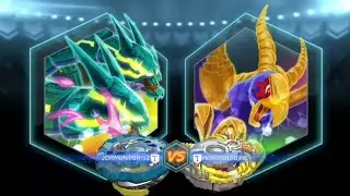 Beyblade burst app~Jin vs Unknown blader (Jormuntor J2 vs Horusood H2)