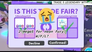 AHHH 🤯 I GAVE MY FAVORITE MEGA NEON PETS 😭😩 & OVERPAID FOR NEON FURY! 😏 Adopt Me - Roblox