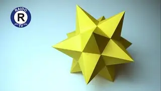 HOW TO MAKE A PAPER STELLATED DODECAHEDRON? STELLATED DODECAHEDRON. GEOMETRIC SHAPES. | 