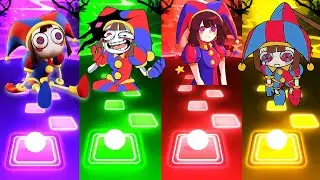 Pomni - Jax - Zooble - Kinger - Kane and Bubble Tiles Hop EDM Rush