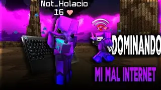Dominando mi mal INTERNET en MINECRAFT PvP en ghostly.live!!