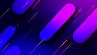 No Copyright VJ, DJ Loops: Rounded Neon 3D Purple Gradient Background Looped Animation