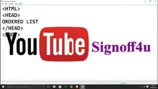Display Ordered and UnOrdered List -  HTML Tutorial [Part 6]