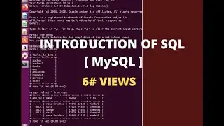 6#  Creating Views in MySQL server  | MySQL Development