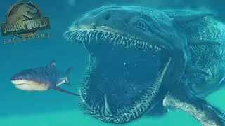 EL BLOOP DE GOJICENTER SE COME A LOS DINOSAURIOS MARINOS! Nuevo parque Jurassic World Evolution 2