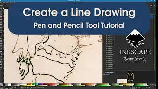 Inkscape 1.3 - Create a Line Drawing - Pen and Pencil Tool Tutorial