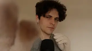 ASMR face massage with gloves [soft<script data-cfasync=