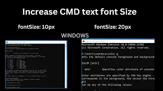 How to change font Size on Windows Command prompt Terminal( CMD)