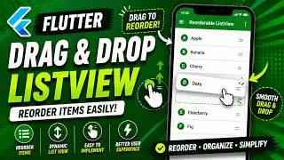 🥸  FLUTTER ANDROID ~   🥸  DRAG AND DROP ITEMS IN A LIST VIEW ~   🥸  TUTORIAL