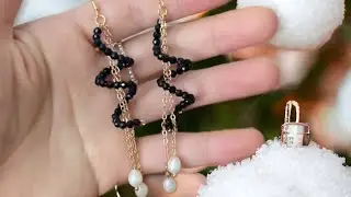 Серьги спирали с подвесками#diy #tutorial #earrings #mk