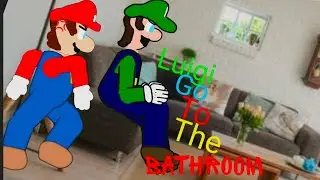 Luigi go to the bathroom