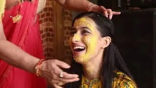 Golden Glow: Shweta's Radiant Haldi Ceremony 💛✨