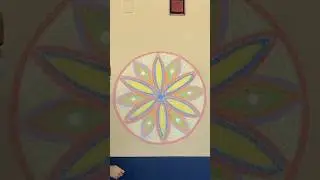 #mandala on the wall with string and chalk. #tcme