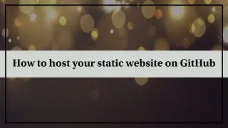 How to Host / Publis your static website on GitHub in Hindi