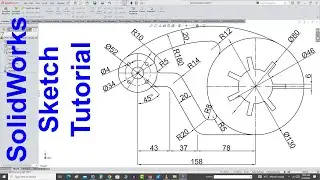 Sketch Drawing Practice In SolidWorks Tutorial In Hindi/Urdu | Ex-11