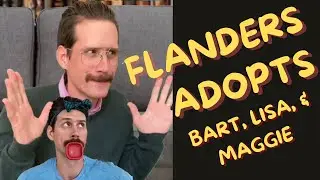 Flanders adopts Bart, Lisa, and Maggie