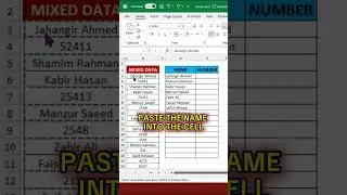 Amazing Tricks: Separate Numbers & Text in Excel #exceltips