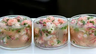 Langostino or lobster ceviche