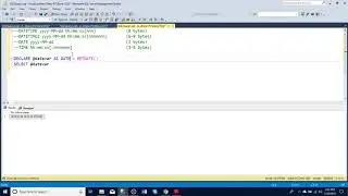 Date data types in SQL