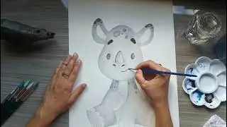 Decoração para quarto infantil - Bebê Rinoceronte