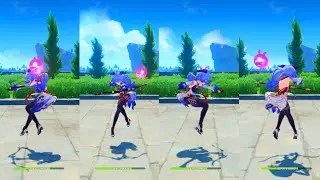 GANYU ATTACKS - 4 ANGLES | GENSHIN IMPACT | CG GAMES