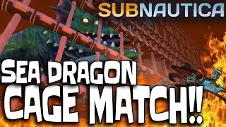 SEA DRAGON LEVIATHAN VS PRAWN EXOSUIT | Huge Lava Zone Dead Cage Fight Killed | Subnautica #5