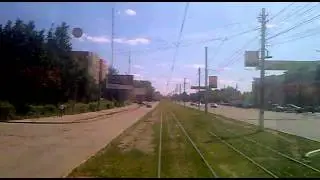 Тула трамвайная. На Т6Б5 вдоль проспекта Ленина.