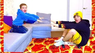 Андрей и игра в Пол это лава челлендж! the floor is lava
