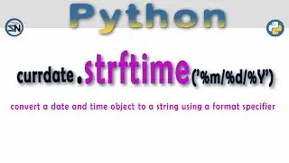 Python - How to use strftime(), to format date and time values.