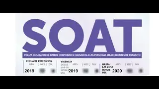S.O.A.T Seguro obligatorio de accidentes de trànsito.