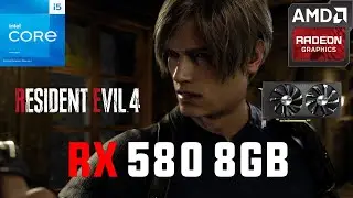 Resident Evil 4 Remake RX 580 8GB (1080p,900p,720p Low Settings FSR)