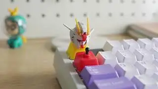 Let the Gunpla stand on the keyboard