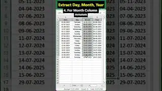 How to Extract Day, Month & Year from a Date in Excel | Excel Tips & Tricks | 