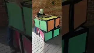 WORLD’S LARGEST RUBIK’S CUBE!??!? #shorts #rubikscube #diycrafts