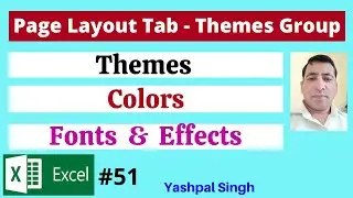 Themes in Page Layout Group in MS Excel | MS Excel  | | Hindi |