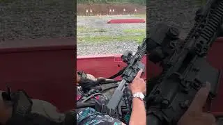 Low barricade AR15 shooting drill