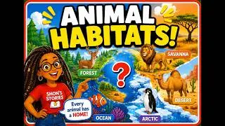Explore Animal Habitats | Forest, Ocean, Desert, Savanna, Wetlands & Arctic! | Shon’s Stories