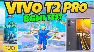 🔥Vivo T2 Pro BGMI Test ( Poseidon Mode 3.3 ) with Fps Meter | Iqoo Z7 Pro Bgmi Test