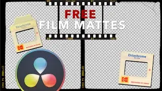 FREE Film Matte Overlays in DaVinci Resolve (Split Screen PNG, Film Textures)