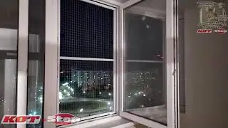 🐱 Защитная сетка решетка антикошка на два широких балконных окна в новую квартиру КОТ Stop