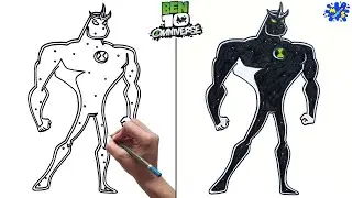 How to draw Alien X from Ben 10 Omniverse