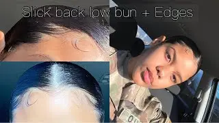 Slick Back Low Bun + Edges | Charline MA