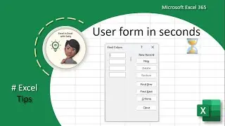 Build Excel User Forms FAST! #excel #exceltips #exceltutorial #excelhacks
